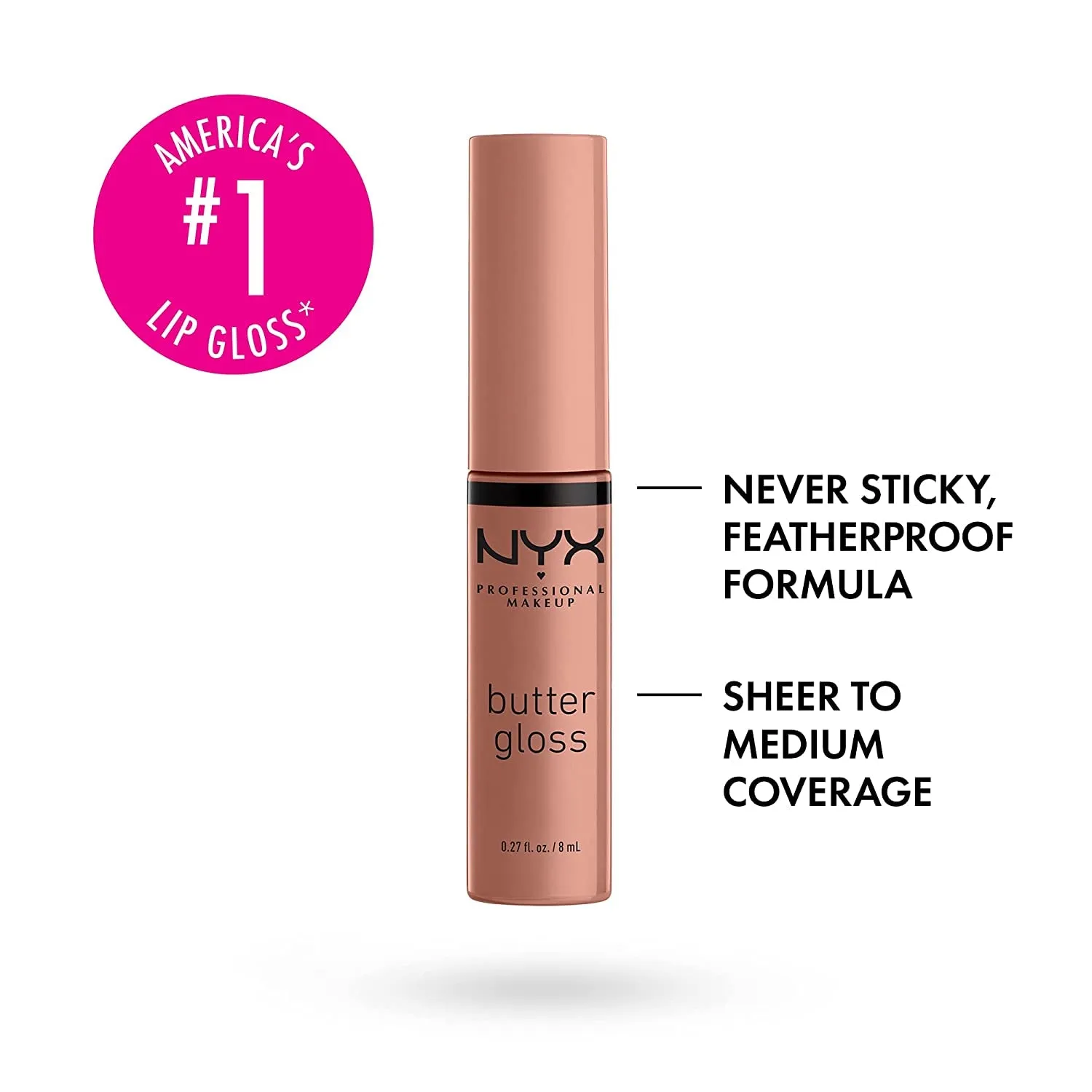 NYX Butter Gloss Non-Sticky Lip Gloss Madeleine & Wet N Wild Kohl Eyeliner Pencil Simma Brown Now