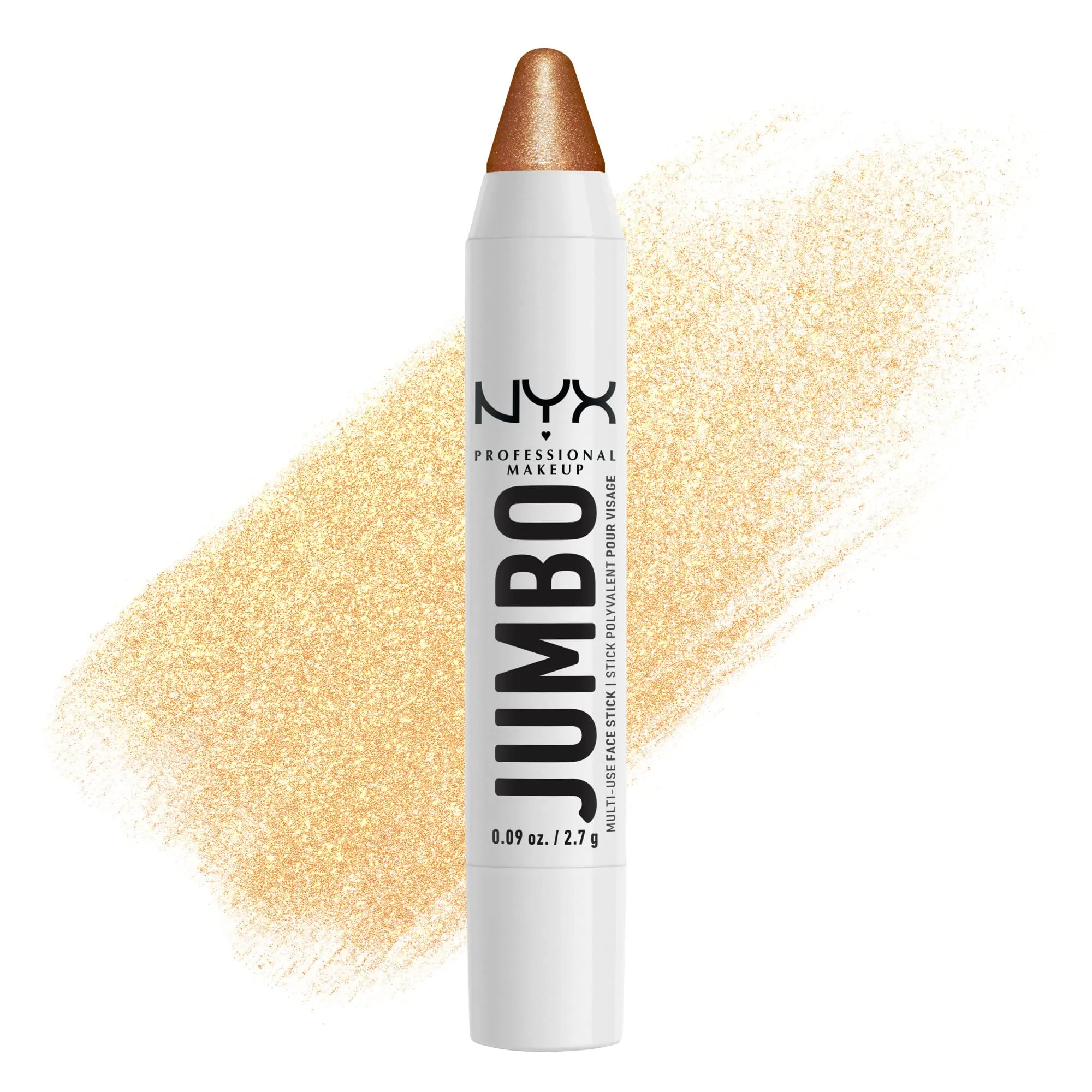 NYX PROFESSIONAL MAKEUP, Jumbo Multi-Use Face Stick, Highlighter, Pearl Finish, Vegan Formula - Apple Pie