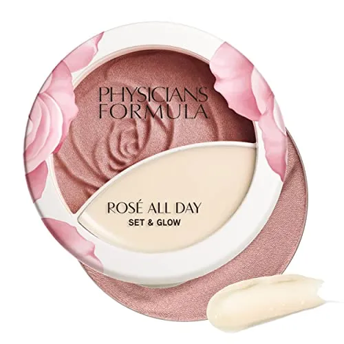 Physicians Formula Rosé All Day Set & Glow Highlighter Face Makeup Powder Brightening Rose
