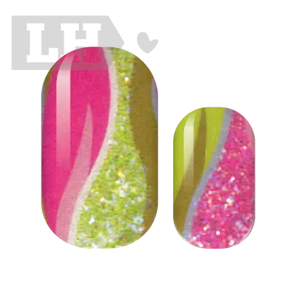 Pink Swirl and Glam Nail Wraps