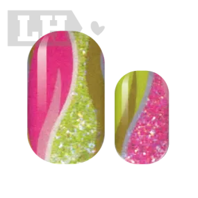 Pink Swirl and Glam Nail Wraps