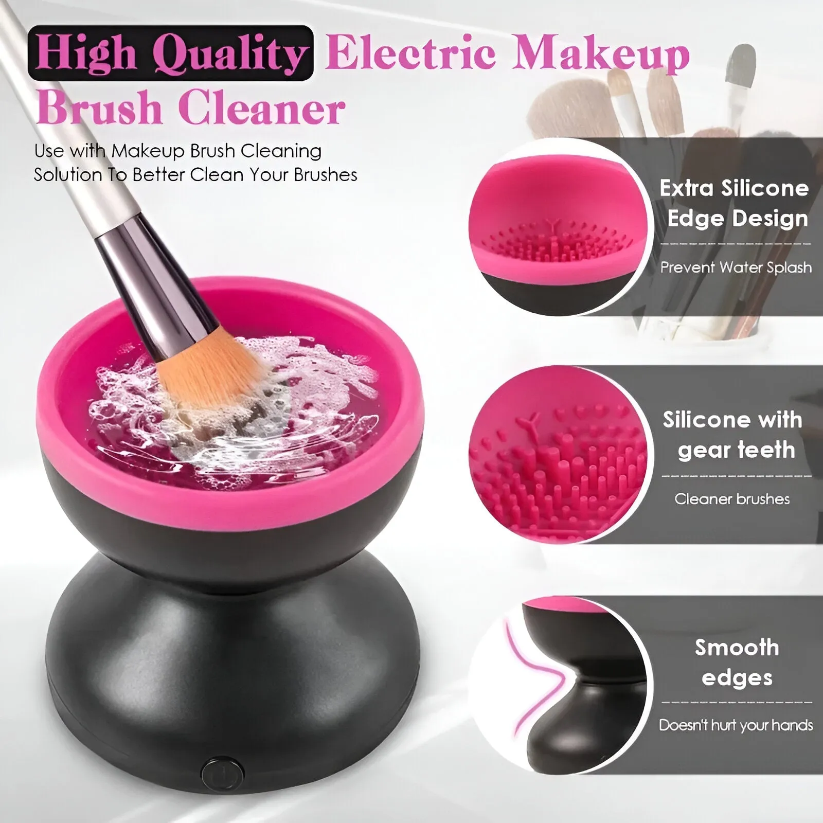 Portable Makeup Brush Cleaner Device
