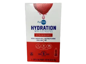 PurAqua Strawberry Hydration Drink Mix Sticks, 6 count