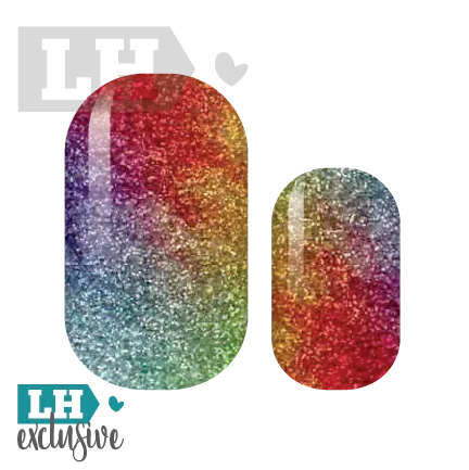 Rainbow Glam Tip Nail Wraps