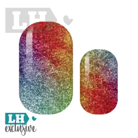 Rainbow Glam Tip Nail Wraps