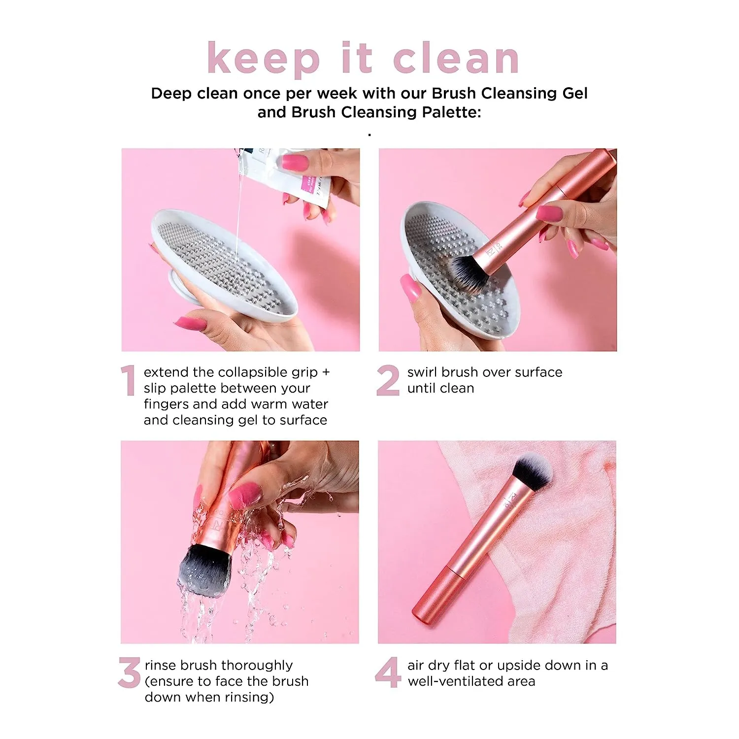 Real Techniques Sculpt & Shape Dual Ended Makeup Brush For Flat Head Blends & Intensifies Contour or Highlighter Cheek 438