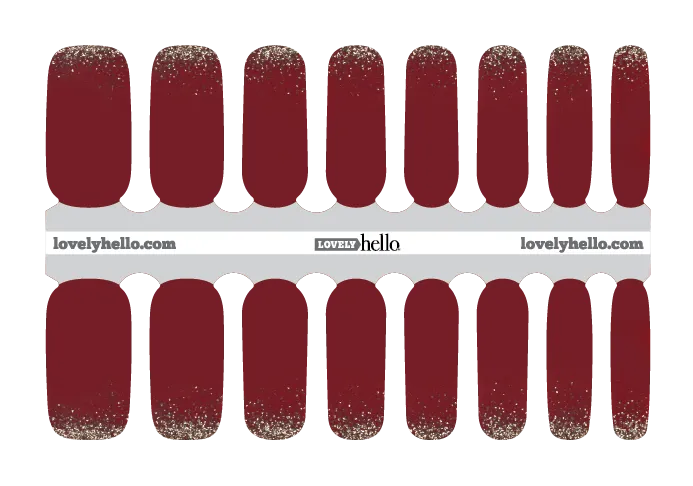 Royal Red Glam Nail Wraps