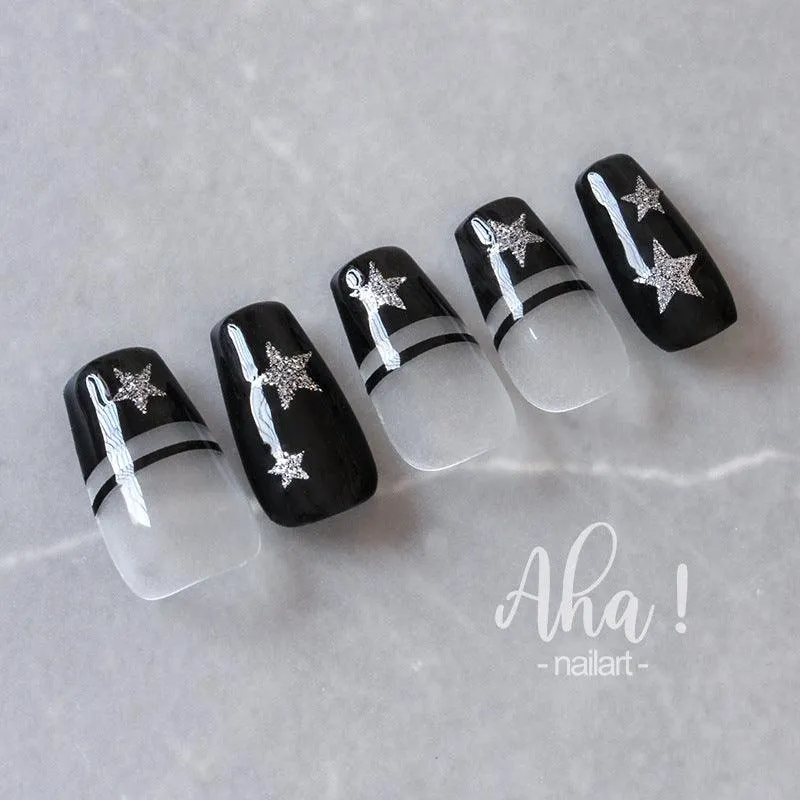 Shiny Love Heart Nail Art Stickers 3D Adhesive Decals for Valentine's Day Aha