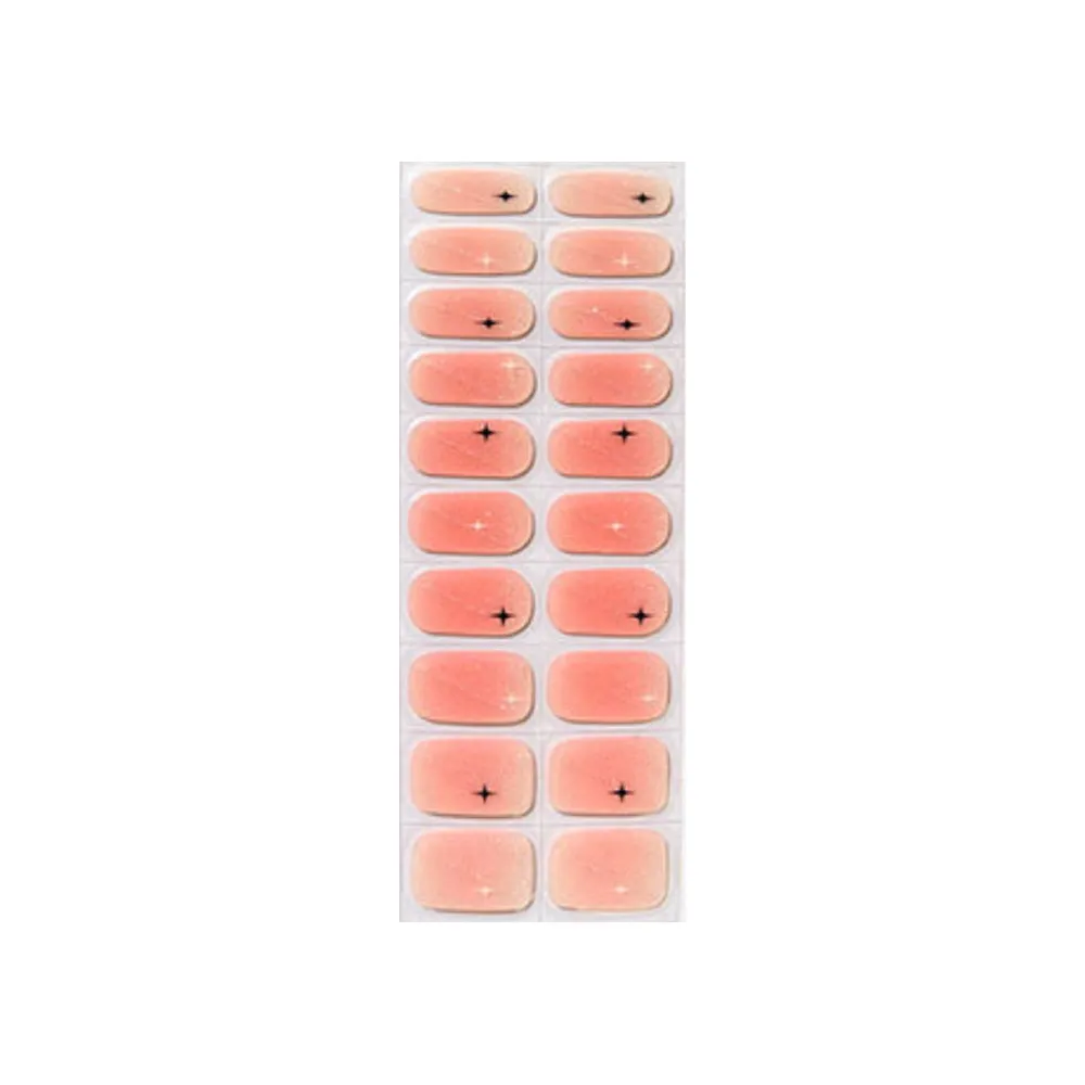 Soft Pink Polaris Gel Nail Self-adhesive Stickers Pack of 20
