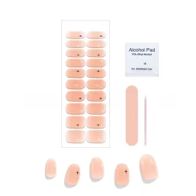 Soft Pink Polaris Gel Nail Self-adhesive Stickers Pack of 20