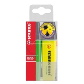 Stabilo Boss Highlighter Yellow/Green Pack 2