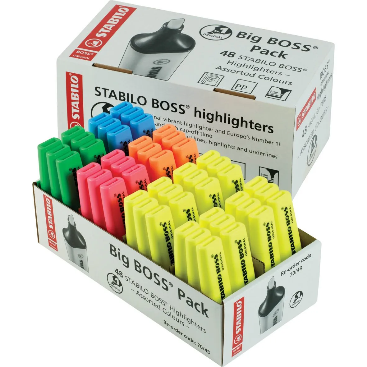 Stabilo Boss Highlighters (Assorted) pk 48