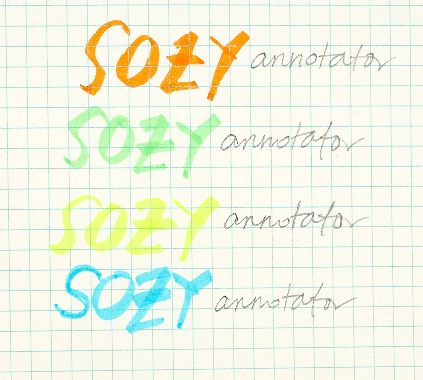 The Annotators Single Pencil - Blue Bright