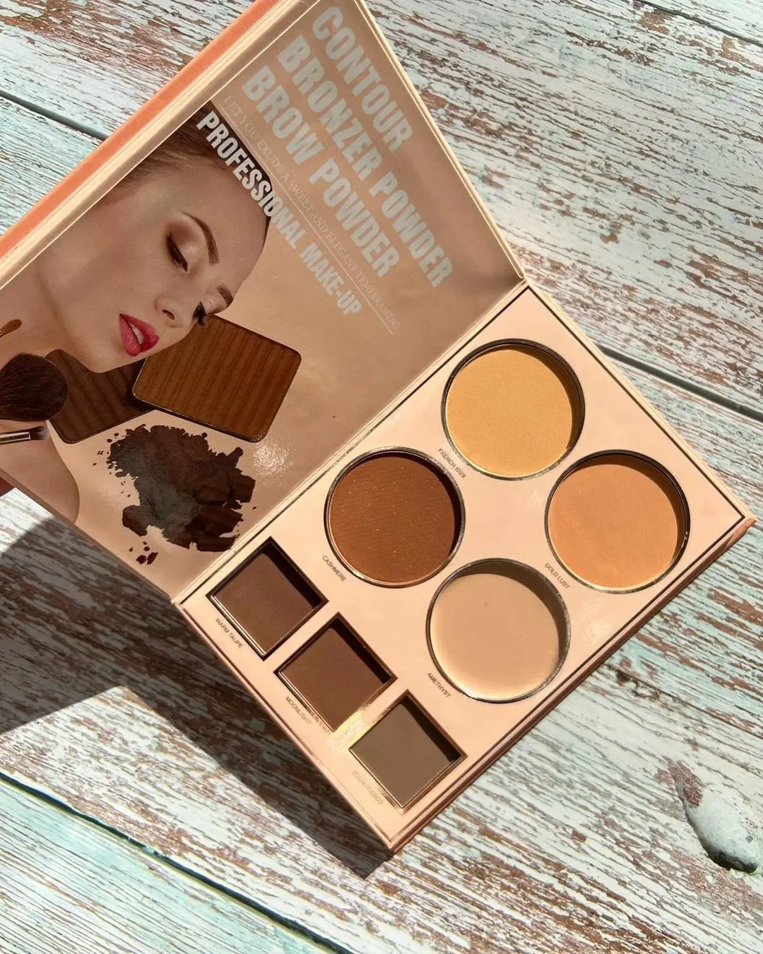 Viral Makeup Book Palette Eyeshadow, Highlighter, Blusher Palette
